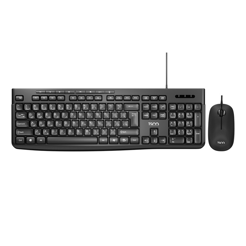 ماوس و کیبورد با سیم تسکو مدل TKM 8057 ماوس و کیبورد با سیم تسکو مدل TKM 8057