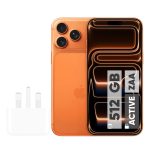 گوشی موبایل اپل مدل iPhone 17 Pro Max ZAA تک سیم کارت + eSim ظرفیت 512 گیگابایت و رم 12 گیگابایت - اکتیو - به همراه شارژر 20 وات اپل