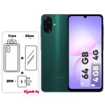 گوشی موبایل سامسونگ مدل Galaxy A07 دو سیم کارت ظرفیت 64 گیگابایت و رم 4 گیگابایت - به همراه شارژر 25 وات سامسونگ، کاور سیلیکونی و محافظ صفحه نمایش